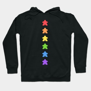 Minimalist Rainbow Meeples Board Games Addict Hoodie